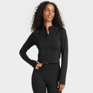 NWT JoyLab Seamless Full Zip Athletic‎ Thumbholes Active Running Jacket